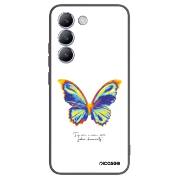 Picasee silikonowe czarne etui na Vivo V40 SE 5G - Diamanty White