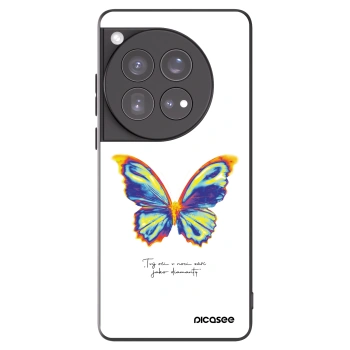 Picasee silikonowe czarne etui na OnePlus 12 5G - Diamanty White