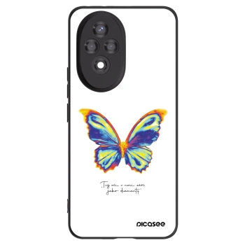 Picasee silikonowe czarne etui na Honor 200 Pro 5G - Diamanty White