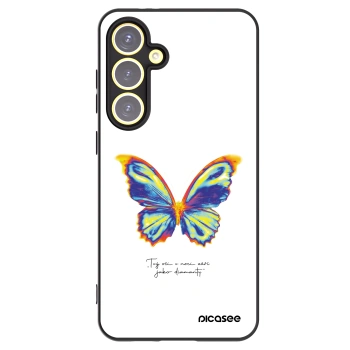 Picasee silikonowe czarne etui na Samsung Galaxy S24 FE S721B - Diamanty White