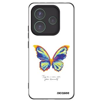Picasee silikonowe czarne etui na Xiaomi Redmi Note 14 5G - Diamanty White