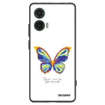 Picasee silikonowe czarne etui na Motorola Moto G35 5G - Diamanty White