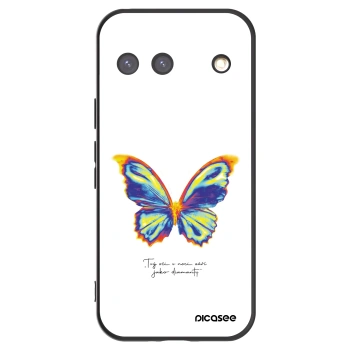 Picasee silikonowe czarne etui na Google Pixel 9 - Diamanty White