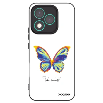 Picasee silikonowe czarne etui na Honor 400 Lite 5G - Diamanty White
