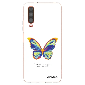Picasee silikonowe przeźroczyste etui na Huawei P30 - Diamanty White