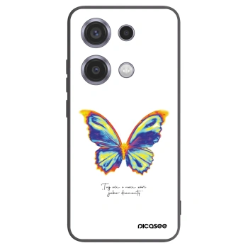 Picasee silikonowe czarne etui na Xiaomi Redmi Note 14S - Diamanty White