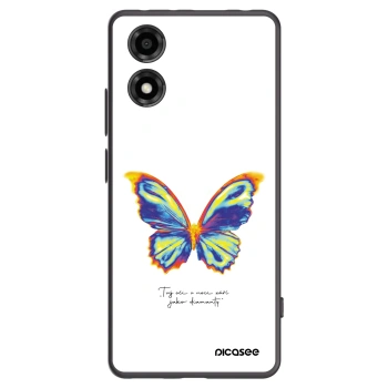 Picasee silikonowe czarne etui na Motorola Moto E14 - Diamanty White