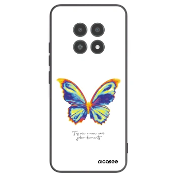 Picasee silikonowe czarne etui na Realme 12X - Diamanty White