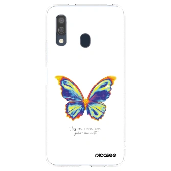Picasee silikonowe przeźroczyste etui na Samsung Galaxy A40 A405F - Diamanty White