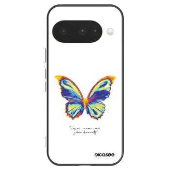 Picasee silikonowe czarne etui na Google Pixel 10 - Diamanty White