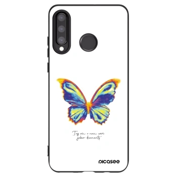 Picasee silikonowe czarne etui na Huawei P30 Lite - Diamanty White