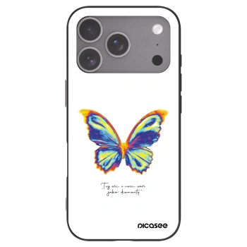 Picasee silikonowe czarne etui na Apple iPhone 18 Pro - Diamanty White