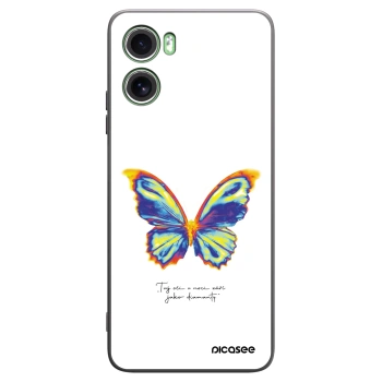 Picasee silikonowe czarne etui na Motorola Moto G06 - Diamanty White