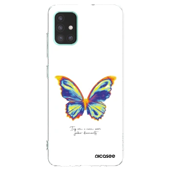 Picasee silikonowe przeźroczyste etui na Samsung Galaxy A51 A515F - Diamanty White