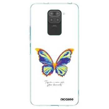 Picasee silikonowe czarne etui na Xiaomi Redmi Note 9 - Diamanty White
