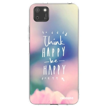 Picasee silikonowe przeźroczyste etui na Huawei Y5P - Think happy be happy