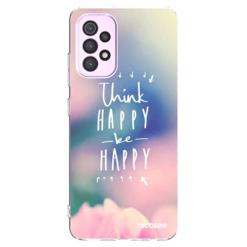 Picasee silikonowe przeźroczyste etui na Samsung Galaxy A32 5G A326B - Think happy be happy