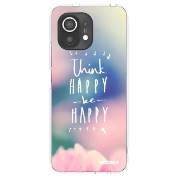 Picasee silikonowe przeźroczyste etui na Xiaomi Mi 11 - Think happy be happy