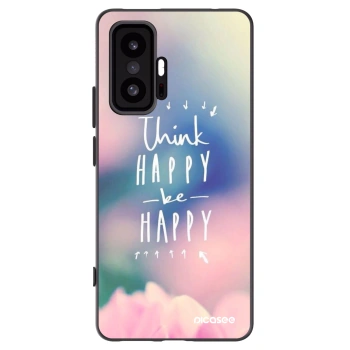 Picasee silikonowe czarne etui na Xiaomi 11T - Think happy be happy