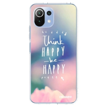 Picasee silikonowe przeźroczyste etui na Xiaomi 11 Lite 5G NE - Think happy be happy