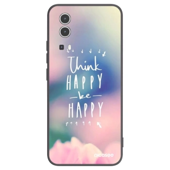 Picasee silikonowe czarne etui na Vivo Y72 5G - Think happy be happy