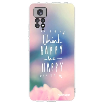 Picasee silikonowe przeźroczyste etui na Xiaomi Redmi Note 11S 4G - Think happy be happy
