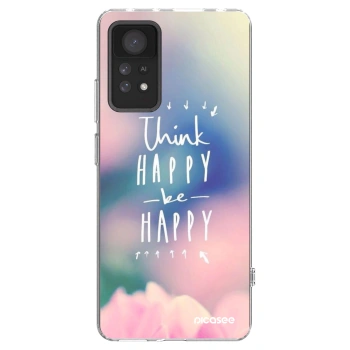 Picasee silikonowe przeźroczyste etui na Xiaomi Redmi Note 11 Pro 5G - Think happy be happy