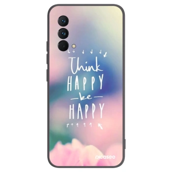 Picasee silikonowe czarne etui na Realme GT Master Edition 5G - Think happy be happy