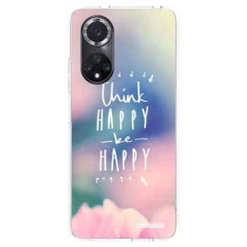 Picasee silikonowe przeźroczyste etui na Huawei Nova 9 SE - Think happy be happy