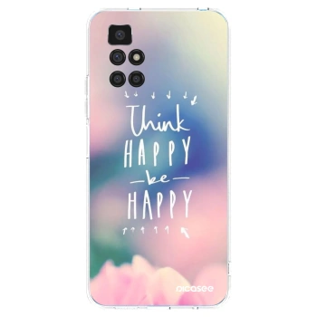 Picasee silikonowe przeźroczyste etui na Xiaomi Redmi 10 (2022) - Think happy be happy