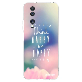 Picasee silikonowe przeźroczyste etui na Honor 70 - Think happy be happy