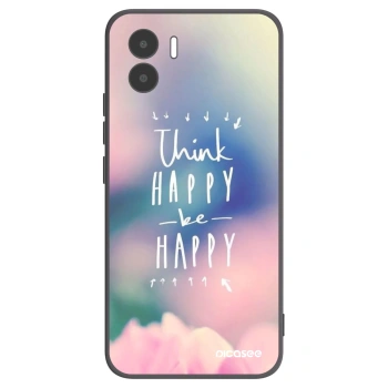 Picasee silikonowe czarne etui na Xiaomi Redmi A1 - Think happy be happy