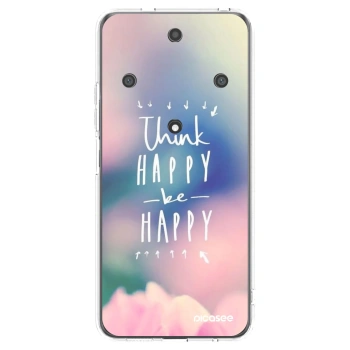 Picasee silikonowe przeźroczyste etui na Honor Magic5 Lite 5G - Think happy be happy