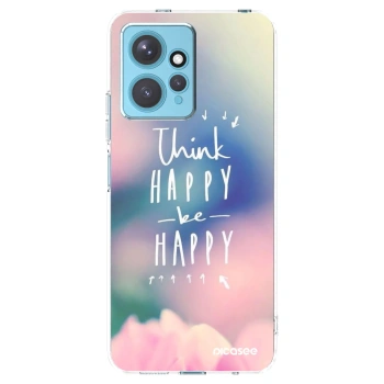 Picasee silikonowe przeźroczyste etui na Xiaomi Redmi Note 12 4G - Think happy be happy