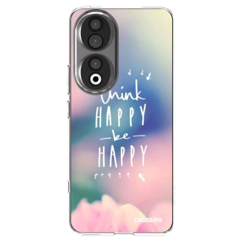 Picasee silikonowe przeźroczyste etui na Honor 90 5G - Think happy be happy