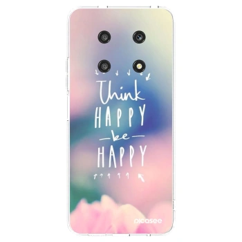 Picasee silikonowe przeźroczyste etui na Honor Magic4 Lite 5G - Think happy be happy