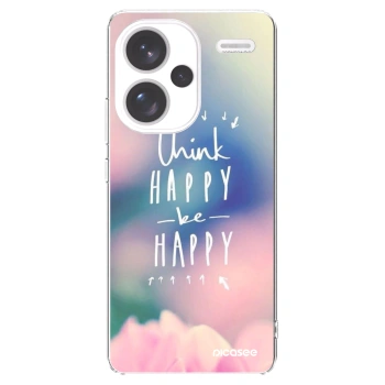 Picasee silikonowe przeźroczyste etui na Xiaomi Redmi Note 13 Pro+ 5G - Think happy be happy
