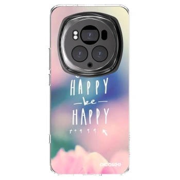 Picasee silikonowe przeźroczyste etui na Honor Magic6 Pro - Think happy be happy