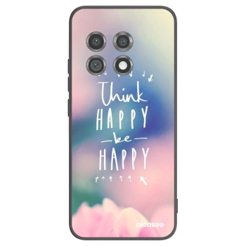 Picasee silikonowe czarne etui na OnePlus 11 5G - Think happy be happy