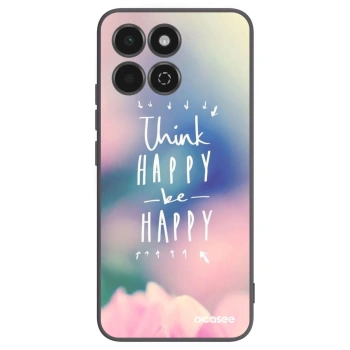 Picasee silikonowe czarne etui na Honor 200 Smart 5G - Think happy be happy