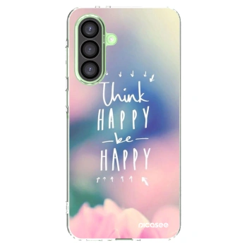 Picasee silikonowe przeźroczyste etui na Samsung Galaxy A26 5G A266B - Think happy be happy