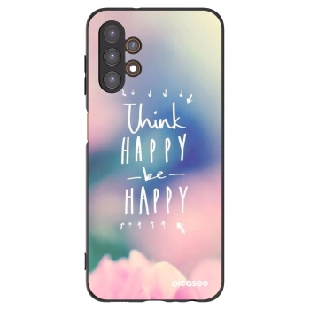 Picasee silikonowe czarne etui na Samsung Galaxy A13 5G - Think happy be happy