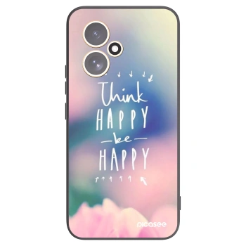 Picasee silikonowe czarne etui na Honor 400 5G - Think happy be happy