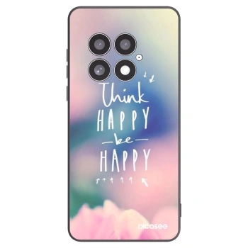 Picasee silikonowe czarne etui na OnePlus 13 5G - Think happy be happy
