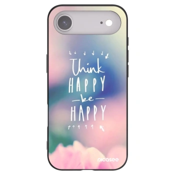 Picasee silikonowe czarne etui na Apple iPhone Air - Think happy be happy