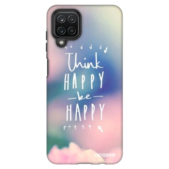 Etui na Samsung Galaxy A12 A125F - Think happy be happy