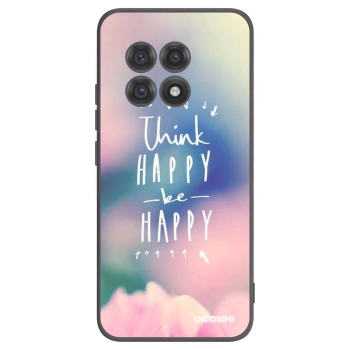 Picasee silikonowe czarne etui na OnePlus 13R 5G - Think happy be happy