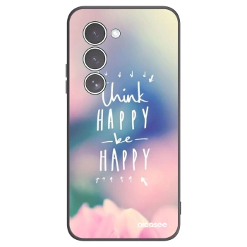 Picasee silikonowe czarne etui na Xiaomi Redmi 15 5G - Think happy be happy