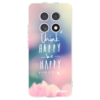 Picasee silikonowe przeźroczyste etui na Xiaomi Redmi Note 15 4G - Think happy be happy