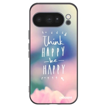 Picasee silikonowe czarne etui na Google Pixel 10 Pro - Think happy be happy
